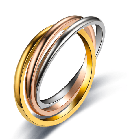 Simple titanium steel ring for women&