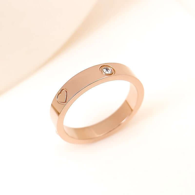 Rhinestone Titanium Steel Bracelet Ring - Stylish Accessory