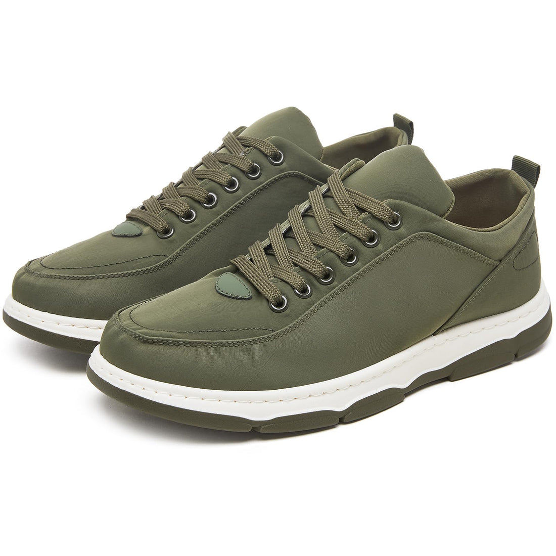 HYPOCRUTE green comfortable low top fashion sneakers for men, size 12, lightweight casual shoes with non-slip outsole.
