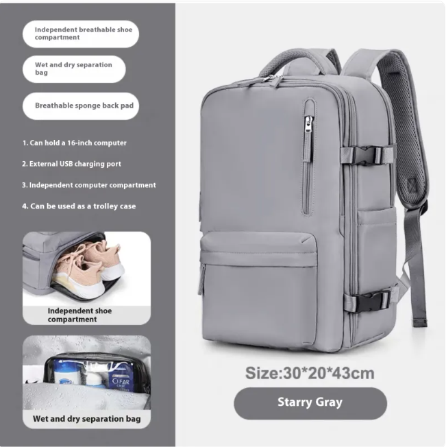 Large-Capacity Travel &amp; School Backpack