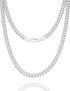 925 sterling silver cuban link chain necklace 5mm silver chain for men and women with 24-inch length