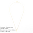 Stainless steel clavicle chain necklace in 18K gold with a minimalist pendant design, perfect for layering.