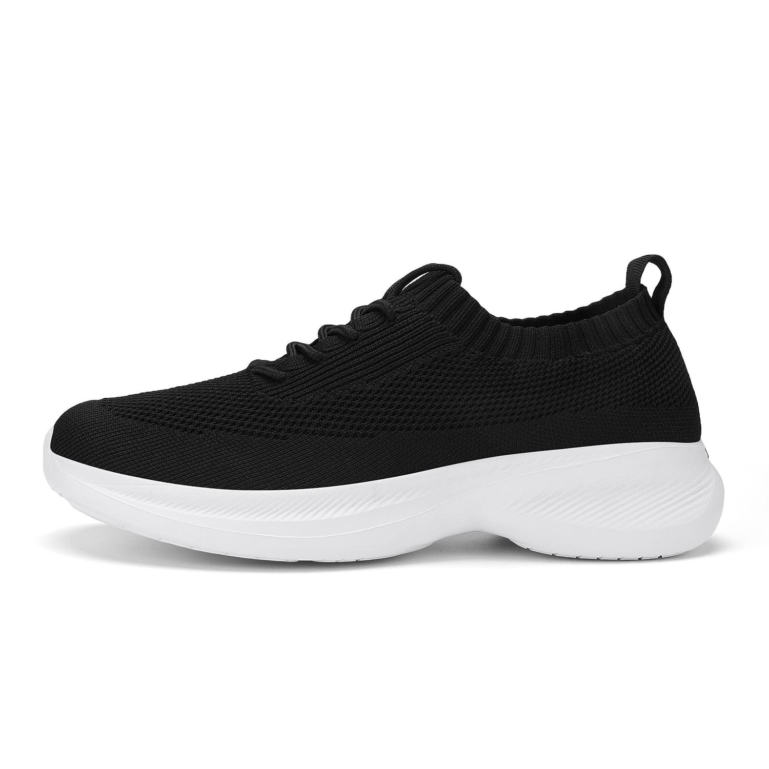 Casbeam Mens Slip On Walking Shoes lightweight breathable slip on walking shoes in black with comfortable design and non-slip sole.