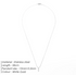 Stainless steel clavicle chain necklace in white gold, featuring a minimalist design and sleek pendant.