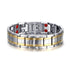 Titanium steel gold magnet bracelet featuring a double row design with intermediate gold and durable titanium construction.